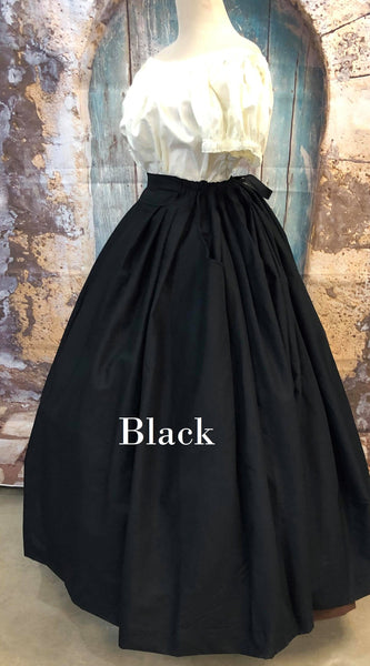 Solid Skirt with Pockets- Shades of Brown and Black