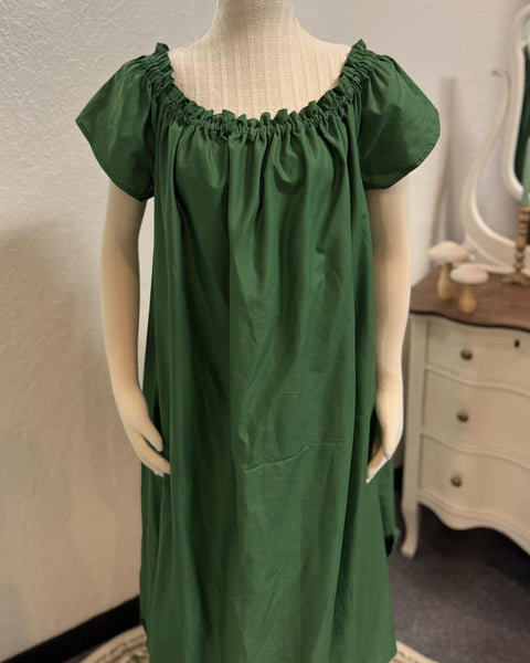 Chemise - Midi / Tea Length- Cap Sleeve - Regency Shift - Nightgown