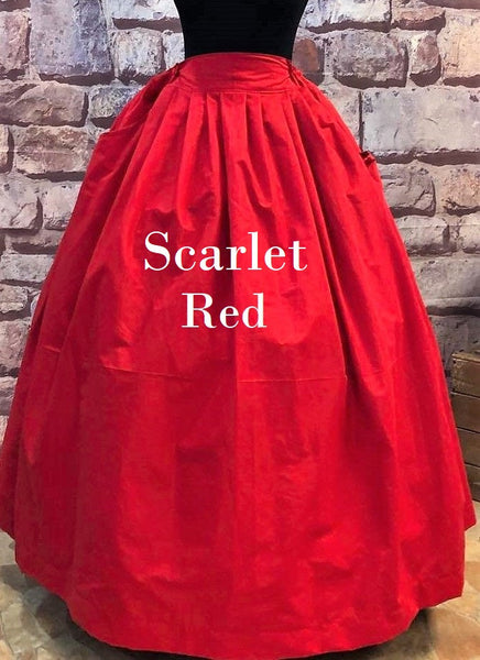 Solid Skirt with Pockets- Shades of Red