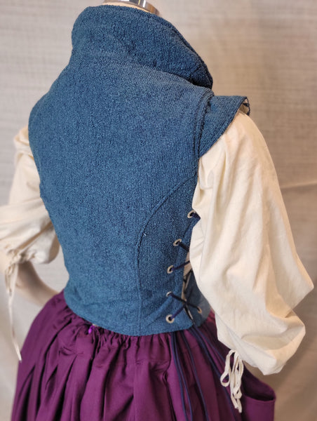 Elizabethan Riding Jacket- White and Blue
