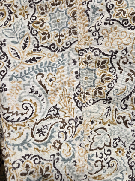 Katie Bodice - Brown, Cream, and Blue Floral Brocade