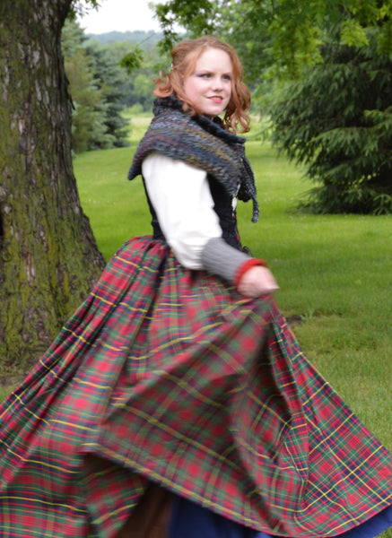 Pleated Tartan Skirt with Pockets - 100% Cotton
