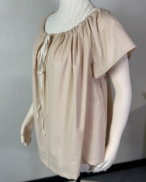 Chemise - DrawString Neck - Cap Sleeve - Variety of Colors