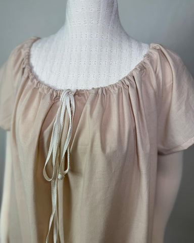 Chemise - DrawString Neck - Cap Sleeve - Variety of Colors