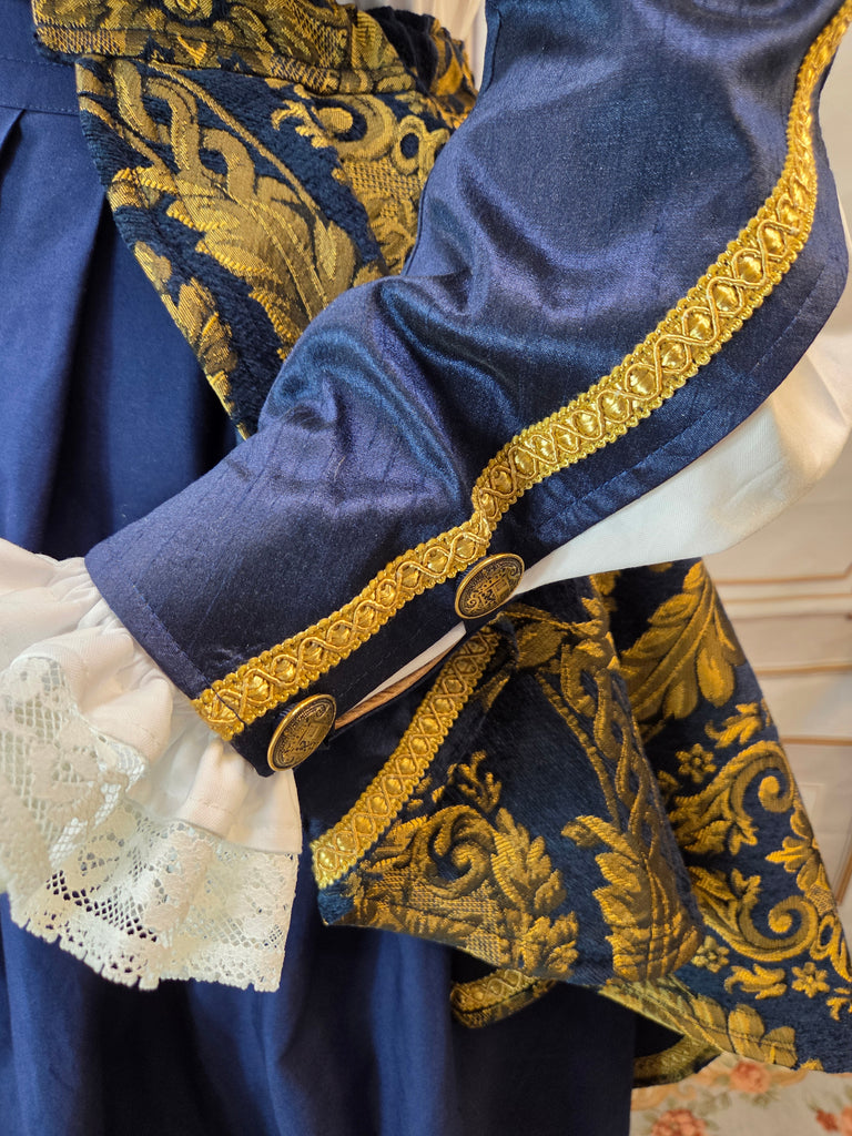 Elizabethan Sleeves- Gold Trimmed Dupioni - EaGenie's Scots 'n Knots