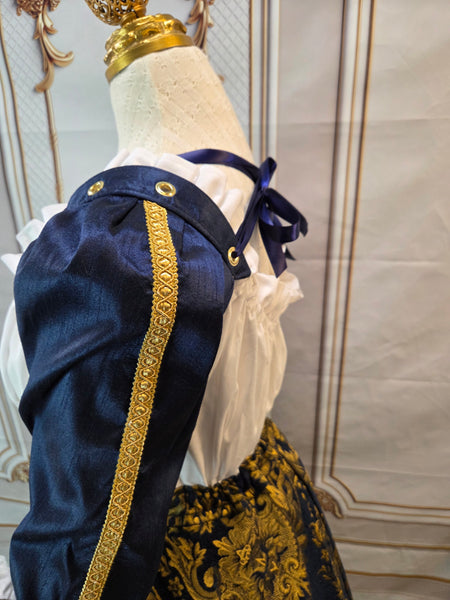 Elizabethan Sleeves- Gold Trimmed Dupioni - EaGenie's Scots 'n Knots