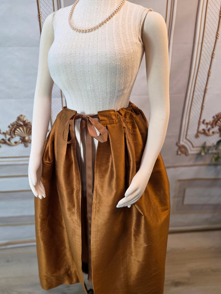Dupioni Self Bustling Over Skirt