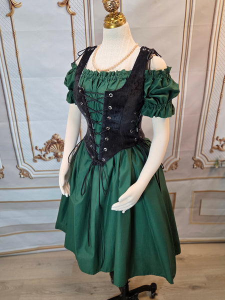 High Back Classic Bodice - Black Chenille