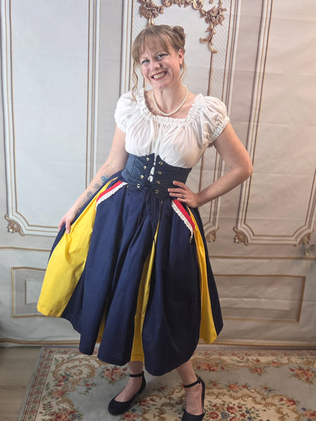 Corset Belt - Navy Blue Chenille