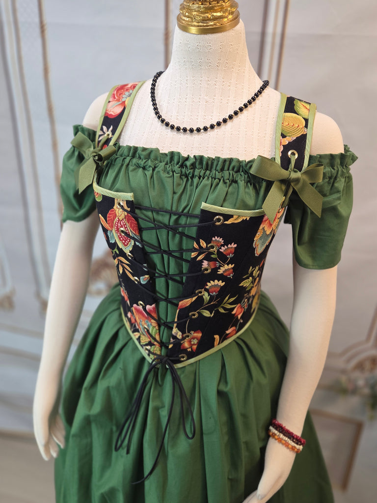 Cottage Bodice - Dark Floral