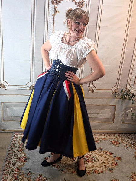 Corset Belt - Navy Blue Chenille