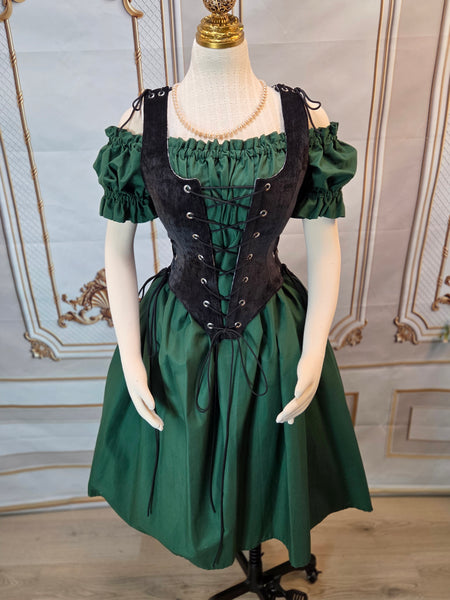 High Back Classic Bodice - Black Chenille