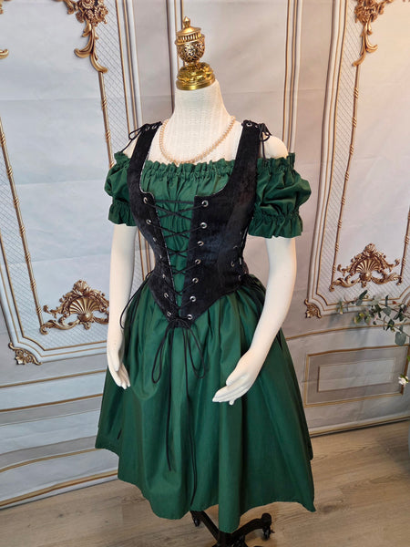 High Back Classic Bodice - Black Chenille