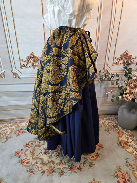 Evil Queen Bustle Over Skirt - Chenille Brocade - EaGenie's Scots 'n Knots