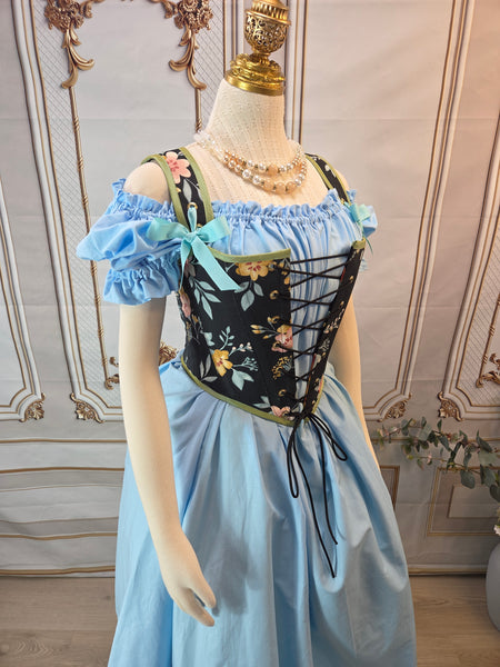 Cottage Bodice - Dark Floral