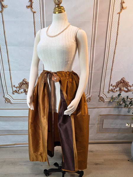 Dupioni Self Bustling Over Skirt