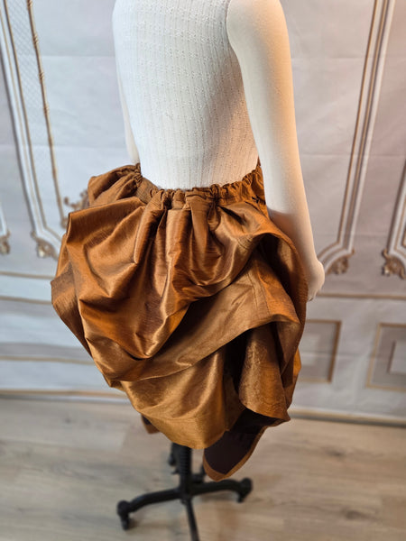 Dupioni Self Bustling Over Skirt
