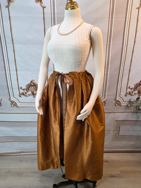 Dupioni Self Bustling Over Skirt