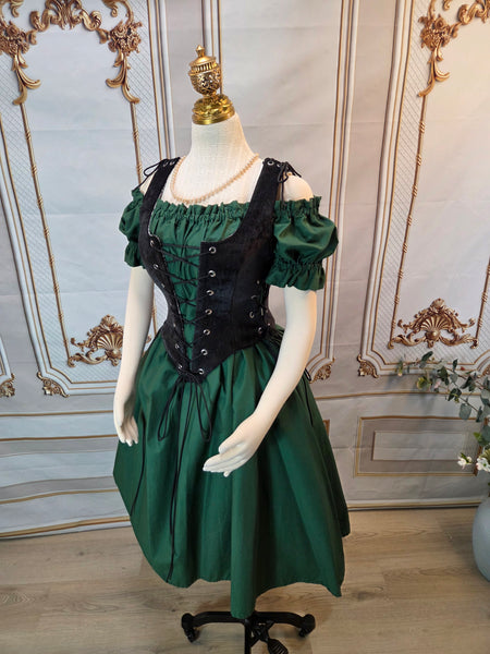 High Back Classic Bodice - Black Chenille