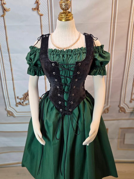 High Back Classic Bodice - Black Chenille