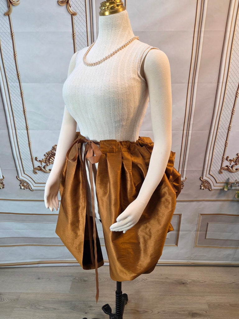 Dupioni Self Bustling Over Skirt