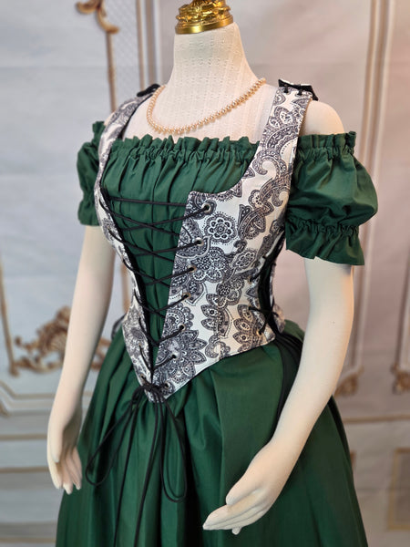 High Back Classic Bodice - Black Chenille
