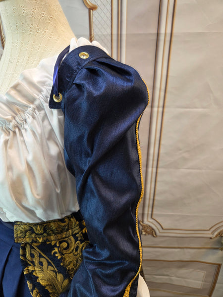 Elizabethan Sleeves- Gold Trimmed Dupioni - EaGenie's Scots 'n Knots