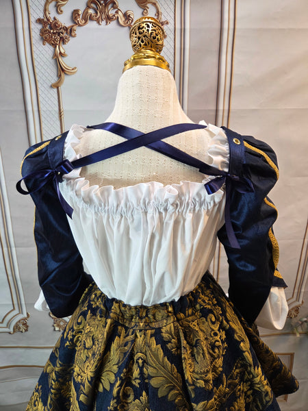 Elizabethan Sleeves- Gold Trimmed Dupioni - EaGenie's Scots 'n Knots