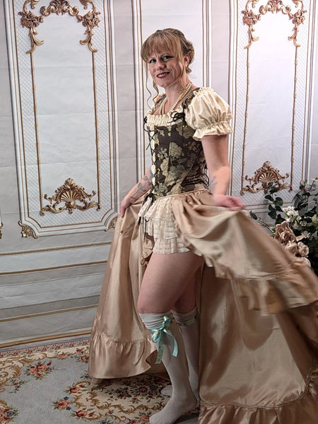 Ruffled Bustling Over Skirt