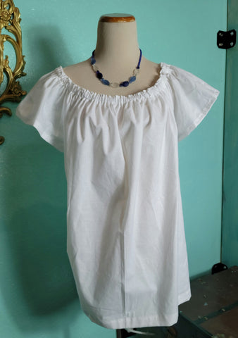 Chemise - Elastic Neck - Cap Sleeve - Variety of Colors