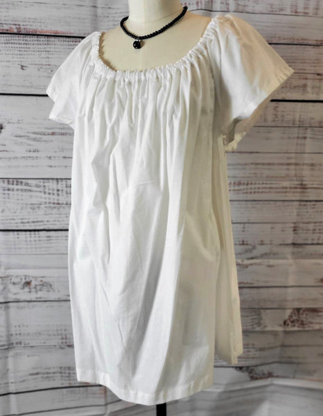 Chemise - Elastic Neck - Cap Sleeve - Variety of Colors
