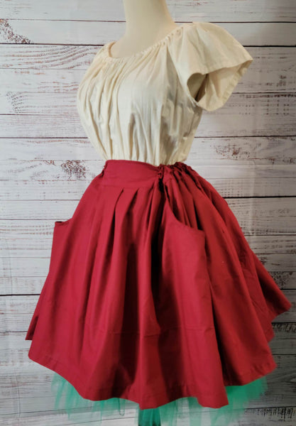Flirty Length Drawstring Skirt with Pockets - Variety of Colors