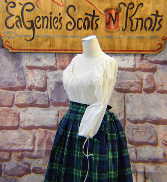 Brushed Flannel Pleated Tartan Skirt with Pockets -Variety of Patterns